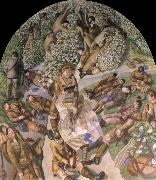 stanley spencer map reading oil painting reproduction